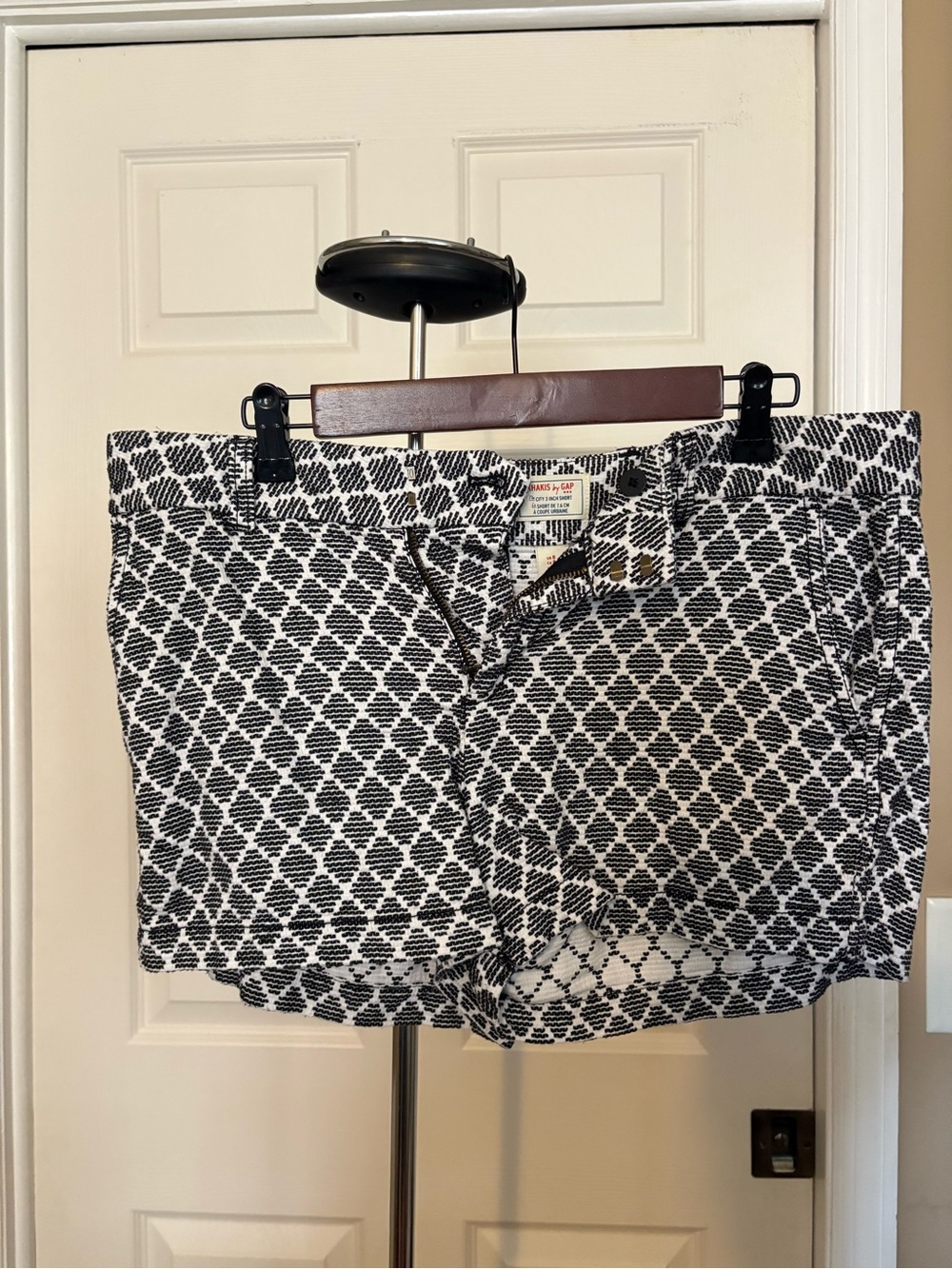 Black and White Patterned Shorts